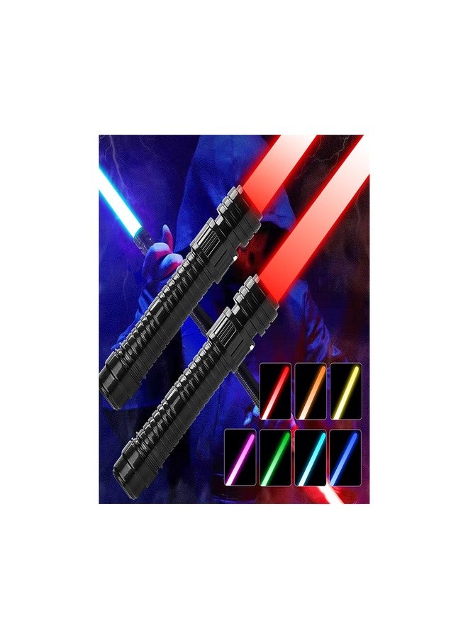 JOINBO Light Up Swords Saber for Kids,2 pack 7 colors Expandable Light Swords Toys with FX Sound(Motion Sensitive) and Realistic Handle,Halloween Dress Up Parties, Xmas Present, Galaxy Fighters and Warriors - Image 1